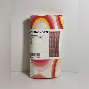 SPRINGKORN Shower Curtain White Orange Pink Yellow Poly Cotton NEW IKEA